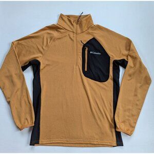 Columbia Men's Triple Canyon Half Zip Pullover In Gold/Black Size Small